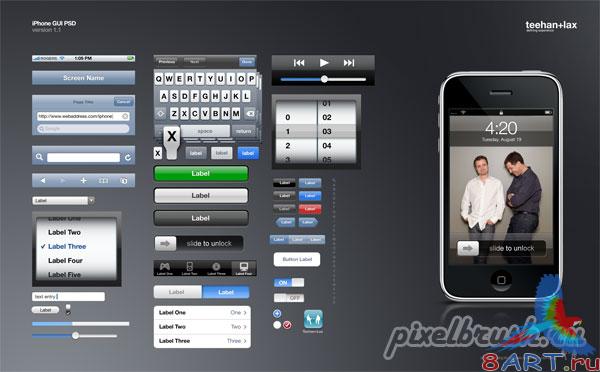 iPhone - Многослойный обычай на формате Photoshop iPhone - Многослойный обычай на формате Photoshop