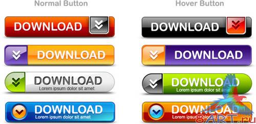 Download buttons PSD pack Download buttons PSD pack