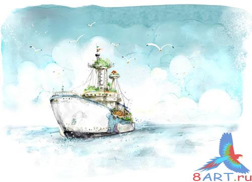 PSD - Drawing Ship Template