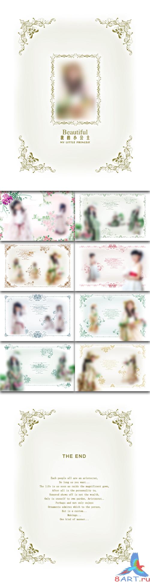 Children photography template my little princess