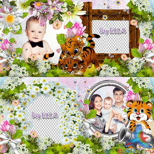 Яркий наивный фотоальбом-Милые тигрята Яркий наивный фотоальбом-Милые тигрята