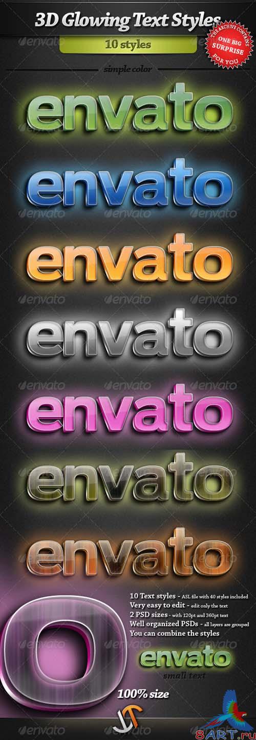 GraphicRiver 3D Glowing Text Styles