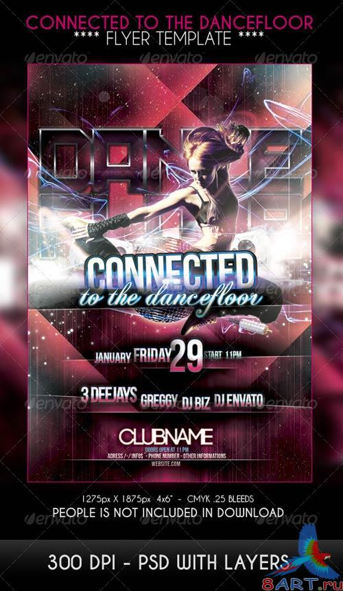 GraphicRiver Connected to the dancefloor Party Flyer GraphicRiver Connected to the dancefloor Party Flyer