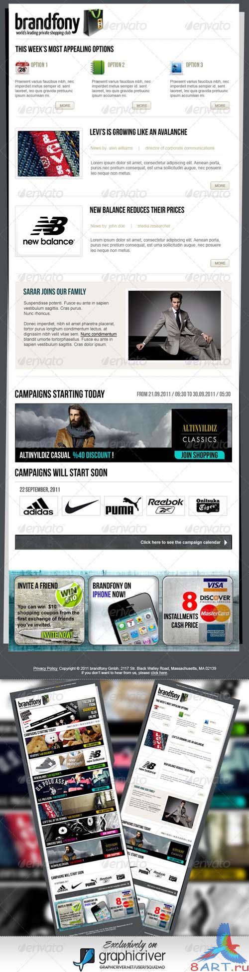 GraphicRiver Brandfony E-Newsletter Template