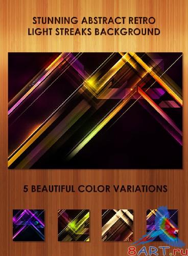 Template - Abstract background in retro style