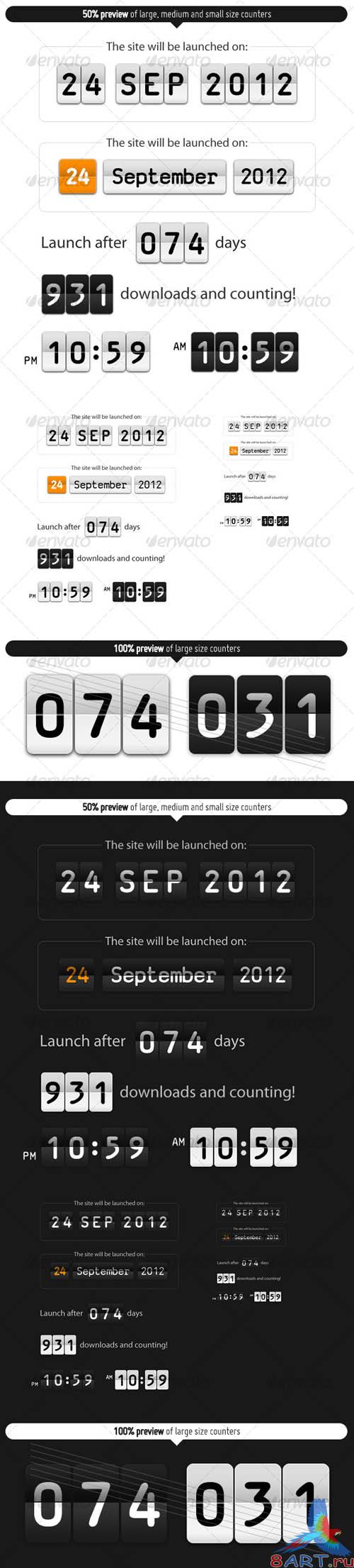 Flip Displays Set [GraphicRiver]