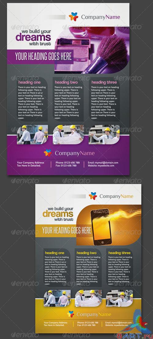 GraphicRiver Clean Multipurpose Business Flyers/Ads