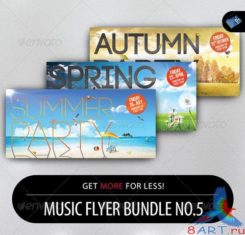 GraphicRiver Music Flyer Bundle No.5 GraphicRiver Music Flyer Bundle No.5
