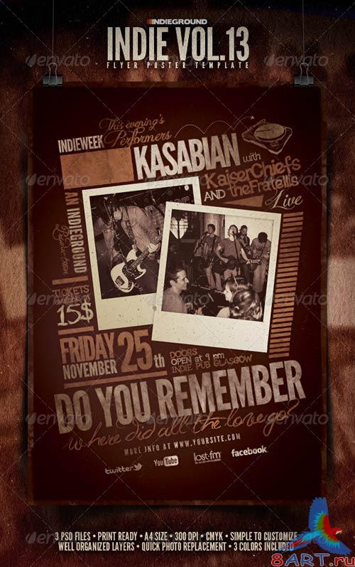 GraphicRiver Indie Flyer/Poster Vol. 13 GraphicRiver Indie Flyer/Poster Vol. 13