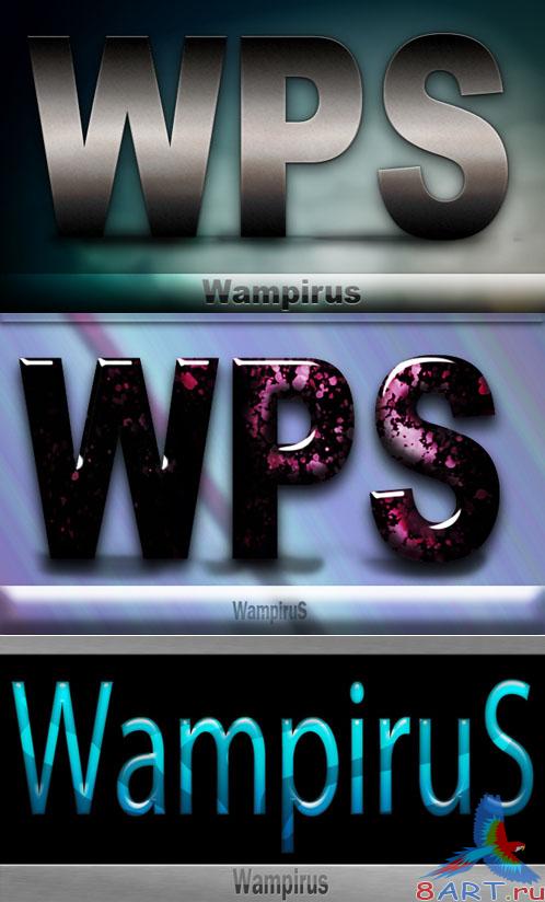 Metalic, Glass and Pink Text Effect