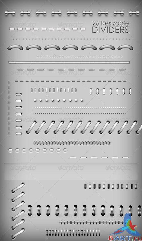 GraphicRiver 26 Ultimate Dividers(resizable vector)