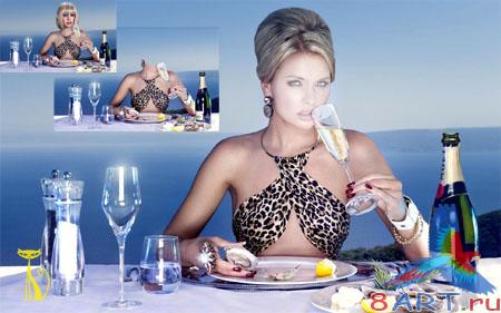 Женский обычай к фотомонтажа - Гламурная девушка Женский привычка в угоду кому фотомонтажа - Гламурная девушка