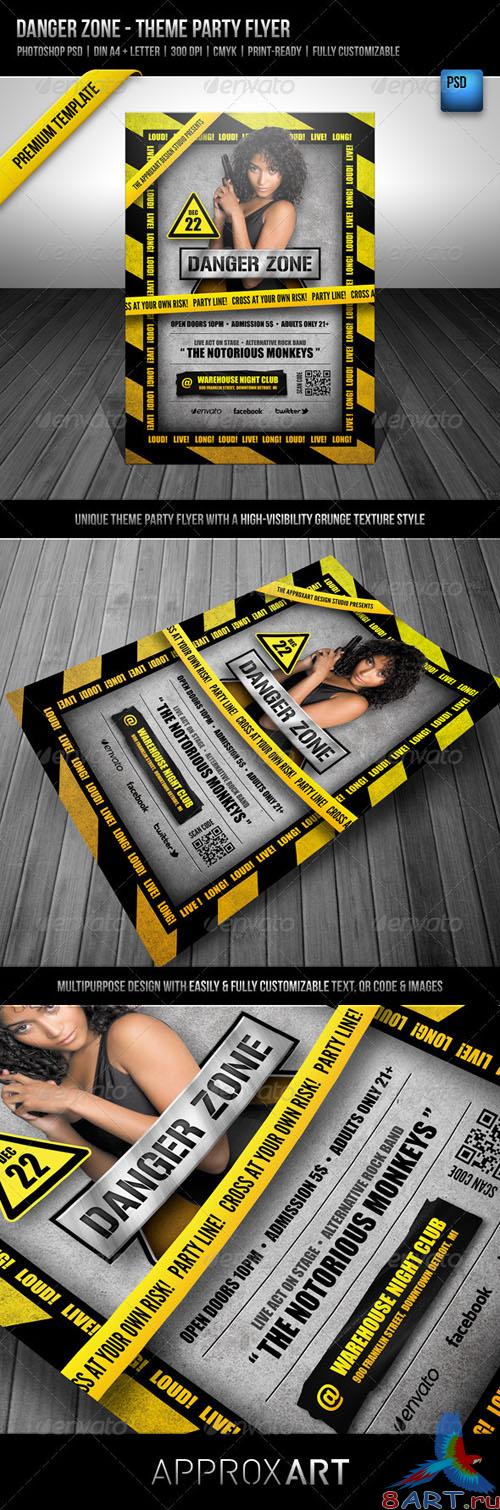 GraphicRiver - Danger Zone - Theme Party Flyer 2561644