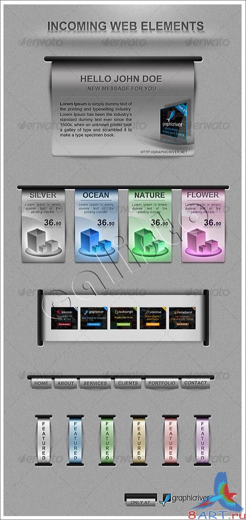 Incoming Pack - Web Elements - GraphicRiver