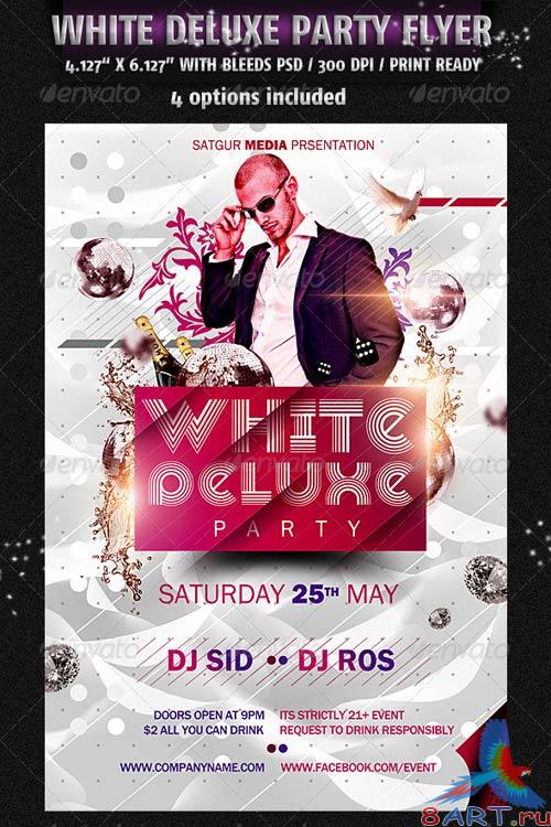 GraphicRiver White Deluxe Party Flyer GraphicRiver White Deluxe Party Flyer