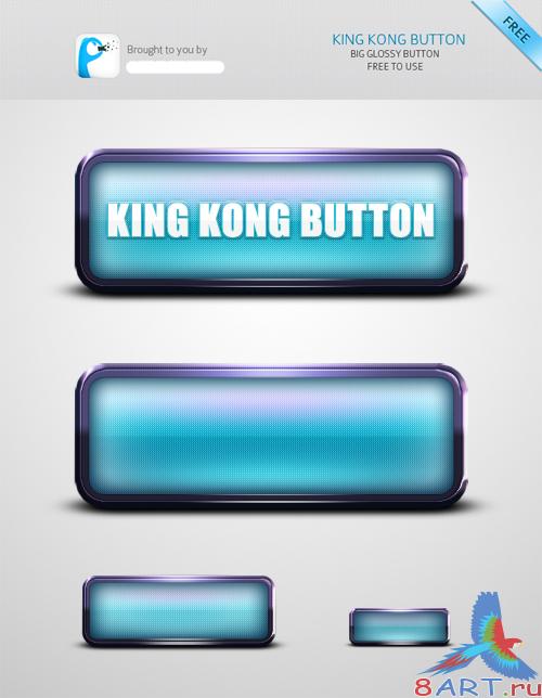 King Kong Web Button PSD