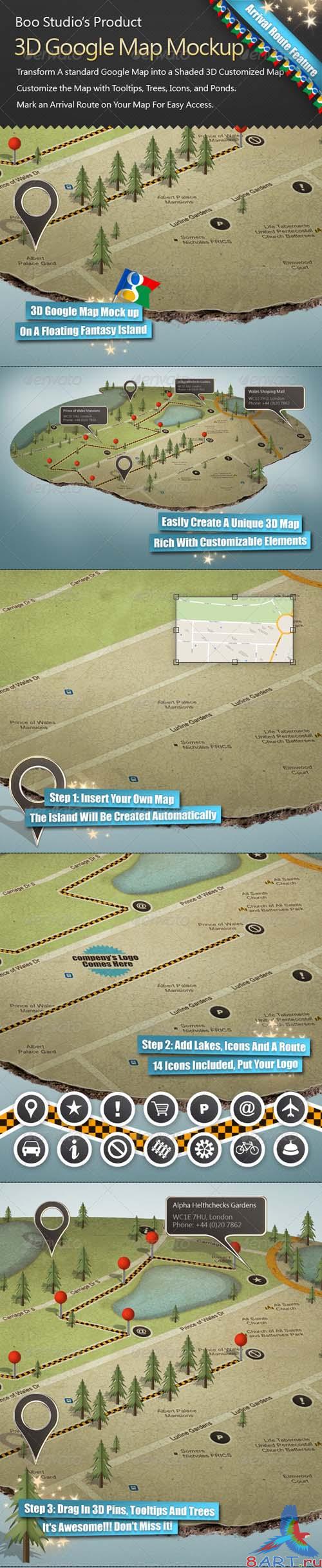 GraphicRiver 3D Google Map Mock up - REUPLOAD