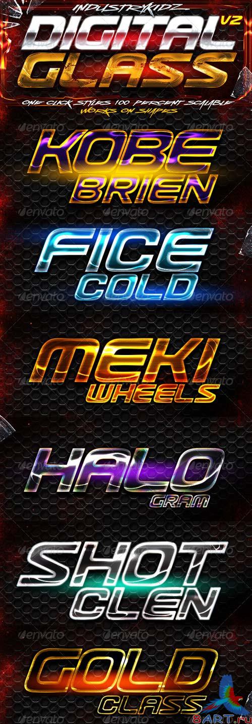 GraphicRiver Digital Glass Photoshop Styles V2