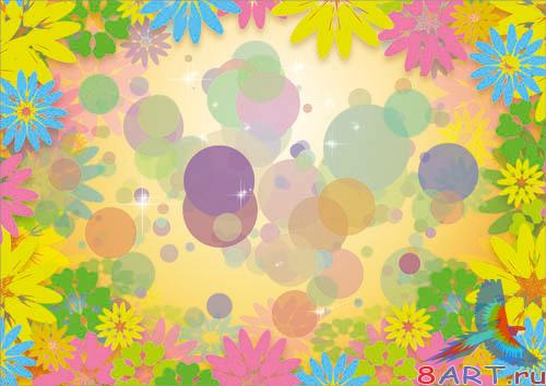 PSD - Bright Flowers Template