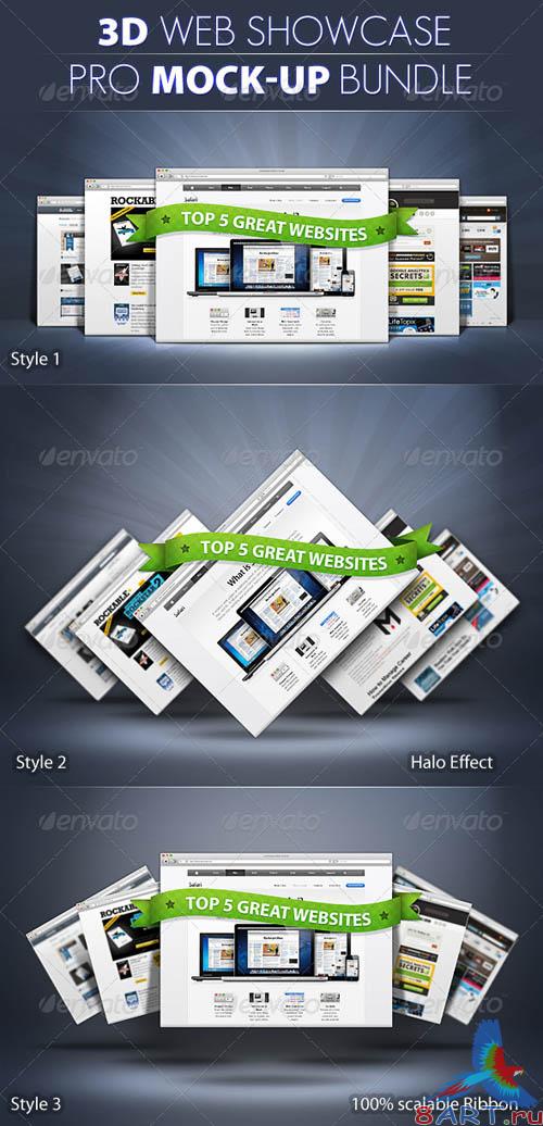 GraphicRiver PRO 3d Web Showcase Mock-ups