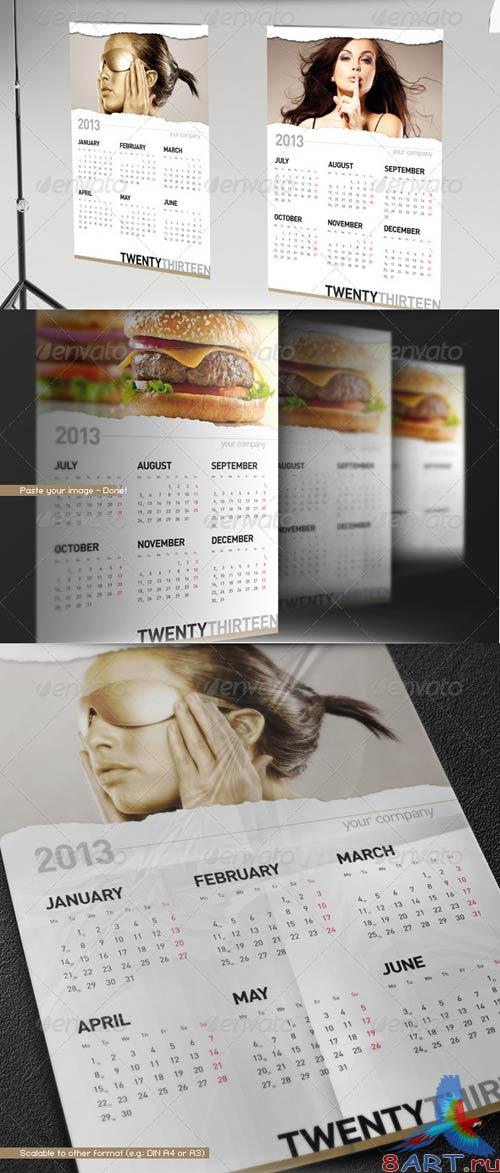 GraphicRiver 2013 Calendar // Wall Poster Template // Paper Rip GraphicRiver 2013 Calendar // Wall Poster Template // Paper Rip