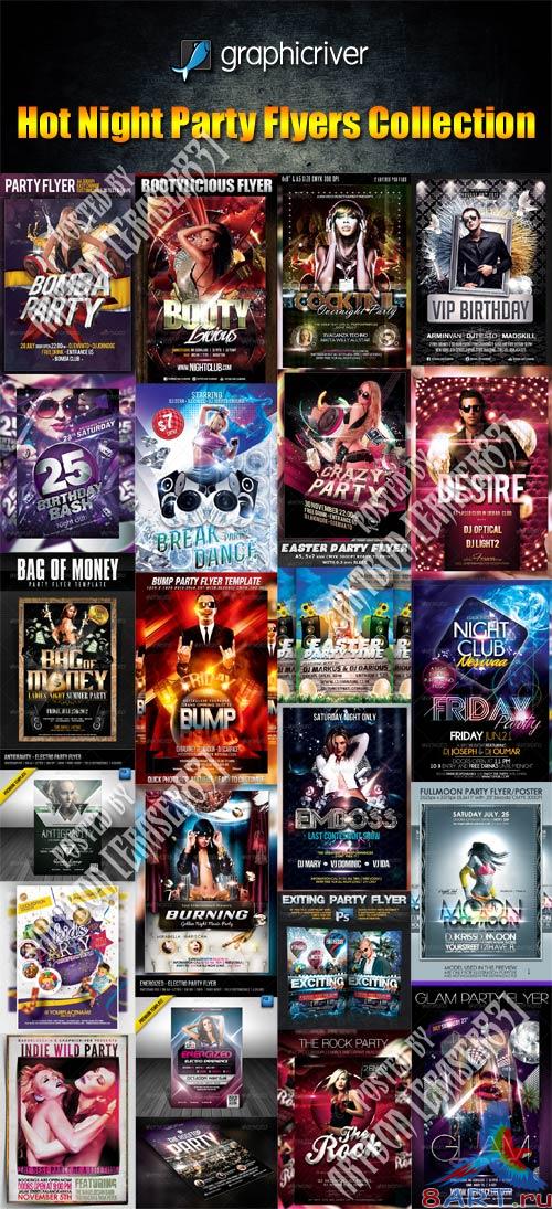 GraphicRiver Hot Night Party Flyers Collection