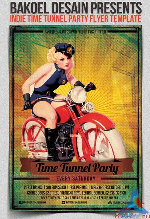 GraphicRiver Indie Time Tunnel Party Flyer Template