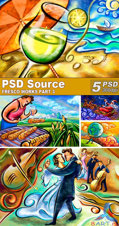 PSD Illustrations - Fresco works 3