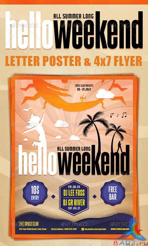GraphicRiver Hello Weekend Poster & Flyer