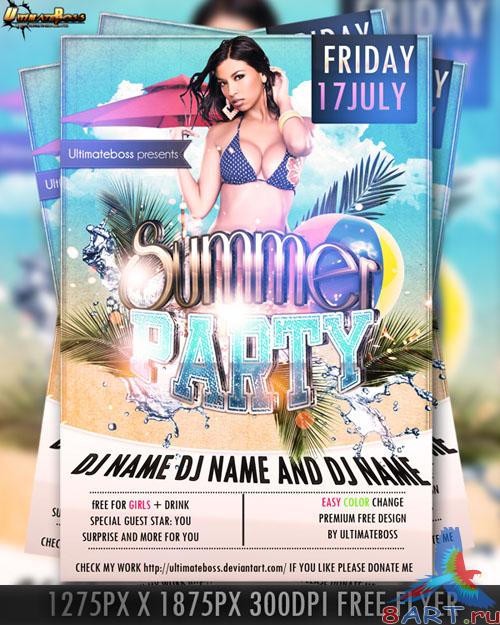 Premium Summer Flyer/Poster PSD Template