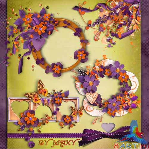 Вырезы в интересах рамок - Фиолетовая романтика Вырезы в пользу кого рамок - Фиолетовая романтика