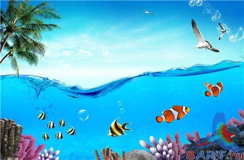 PSD - Fish under the water