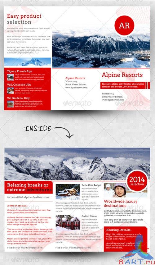 GraphicRiver Alpine Swiss Trifold Brochure Template