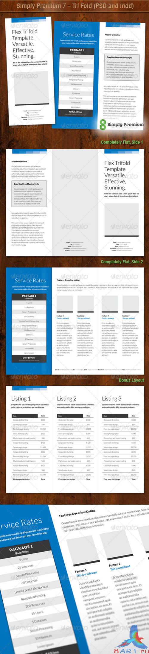 GraphicRiver - Simply Premium 7 - Tri Fold (PSD and Indd)