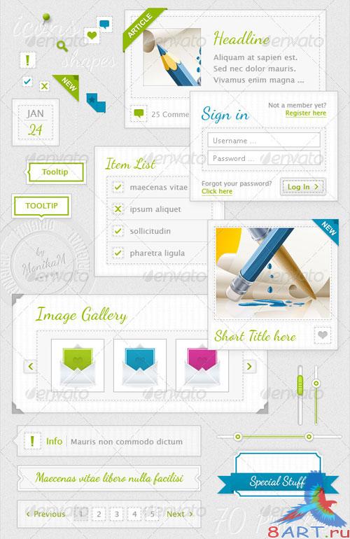 GraphicRiver Light Web Elements GraphicRiver Light Web Elements