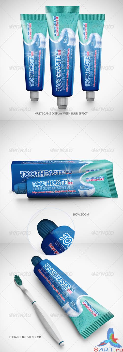 GraphicRiver Toothpaste Packaging Mock-up