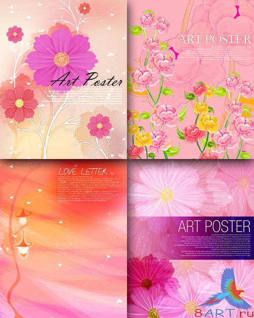 Flower backgrounds pack 18