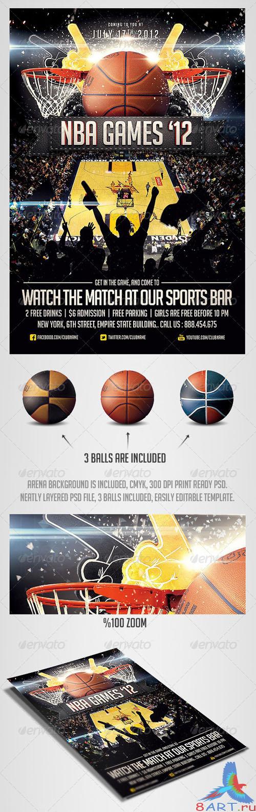 GraphicRiver - BasketBall Sports Flyer Template 2561828