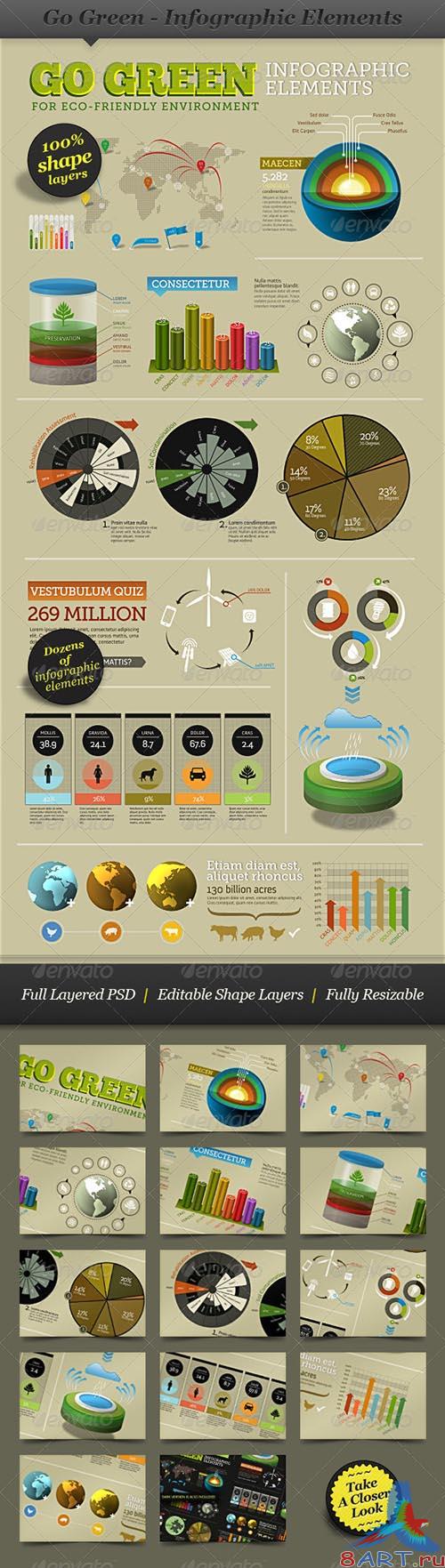 GraphicRiver Go Green - Infographic Elements - info template - REUPLOAD
