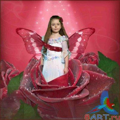 Девочка на розе Девочка на розе