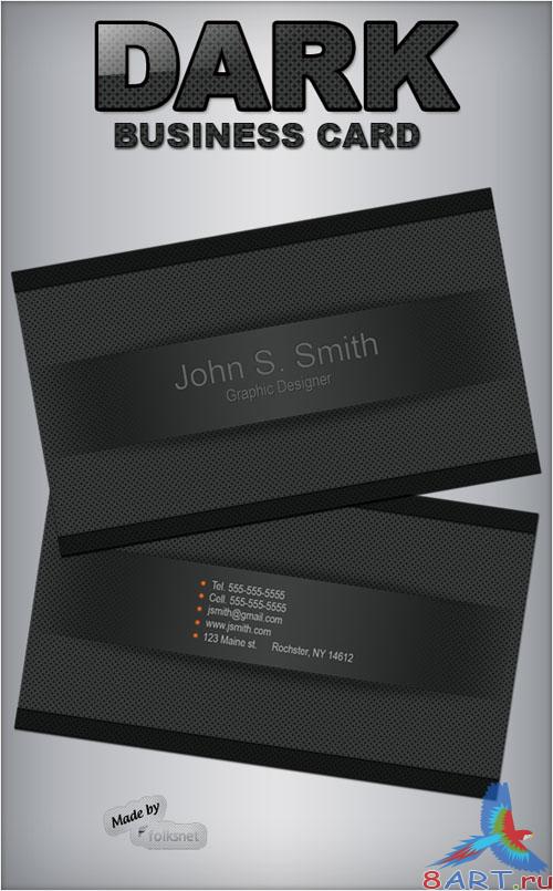 PSD Template - Dark Business Card