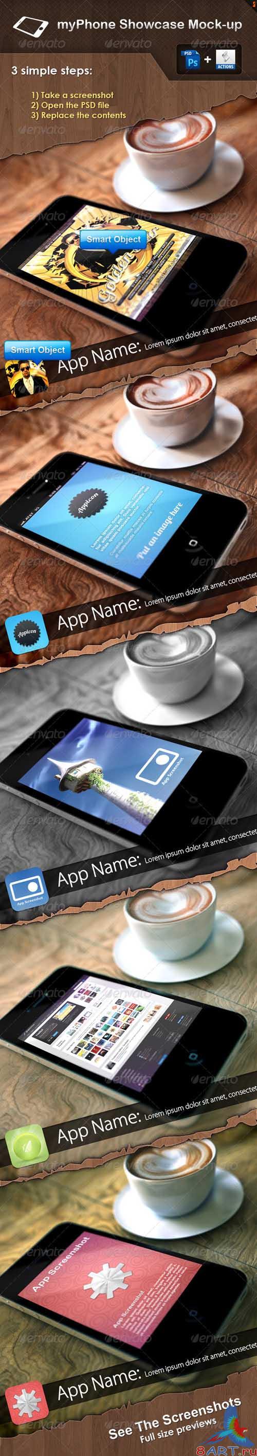 GraphicRiver myPhone Showcase Mock-up GraphicRiver myPhone Showcase Mock-up
