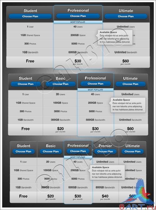 Griddler Pricing Grid 3 - GraphicRiver