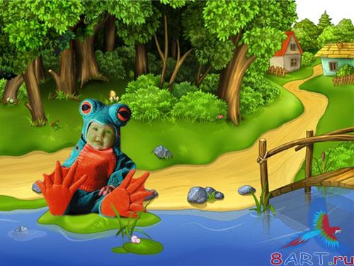 Шаблон выше- лягушонок Шаблон выше- лягушонок