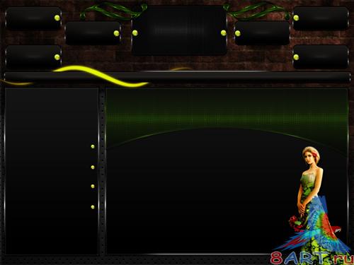 Flatcast Psd Templates Green Metal