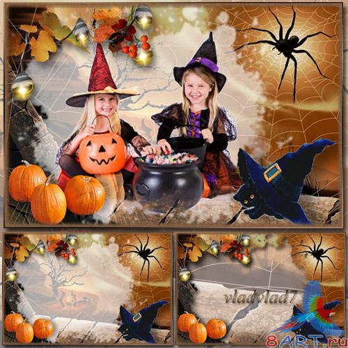 Детская фоторамка ради Photoshop из черным котенком для празднику Хэллоуин Детская фоторамка в пользу кого Photoshop начиная с черным котенком для празднику Хэллоуин