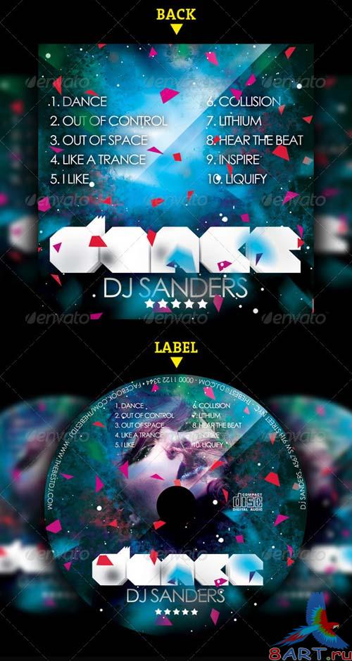 GraphicRiver Dance CD Insert and CD Label GraphicRiver Dance CD Insert and CD Label