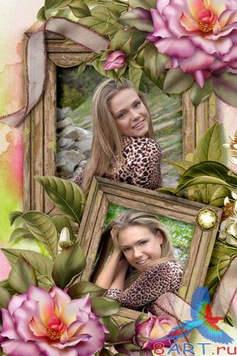 Рамка розовые розы Рамка розовые розы