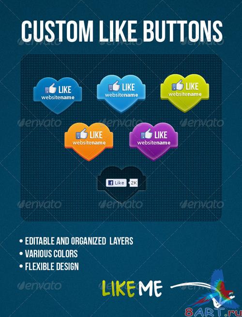 CUSTOM LIKE BUTTON - GraphicRiver
