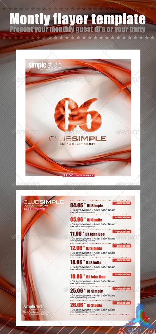 GraphicRiver Monthly Flayer Template GraphicRiver Monthly Flayer Template